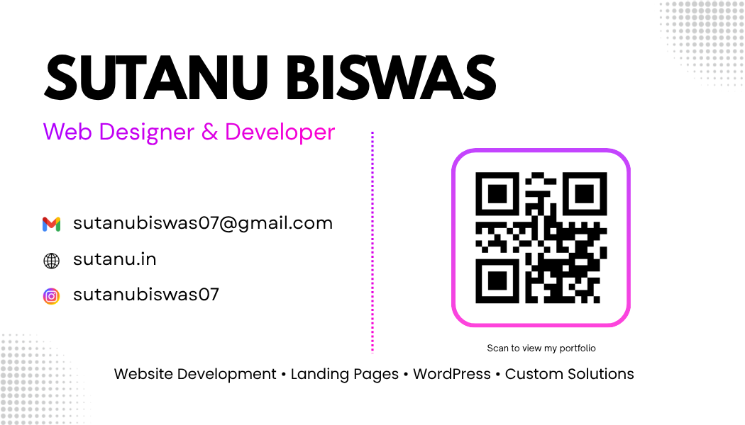 Sutanu Biswas business card